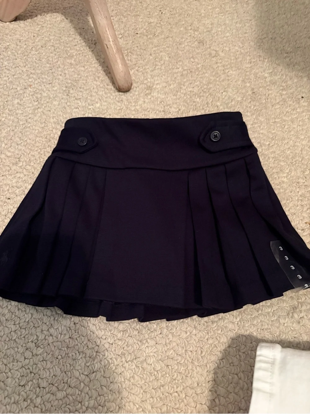 Polo Ralph Lauren Girls size 3 NWT $65 Pleated Mini Skort navy - Picture 6 of 13